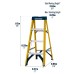 Werner Fibreglass Swingback Step Ladder 4 Tread